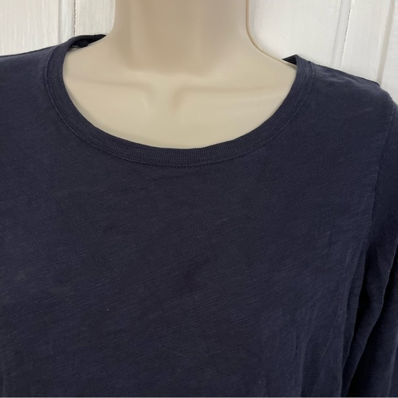 ATM Slub Jersey Long Sleeve Burnout Tee Midnight Blue Small R - Picture 3 of 7